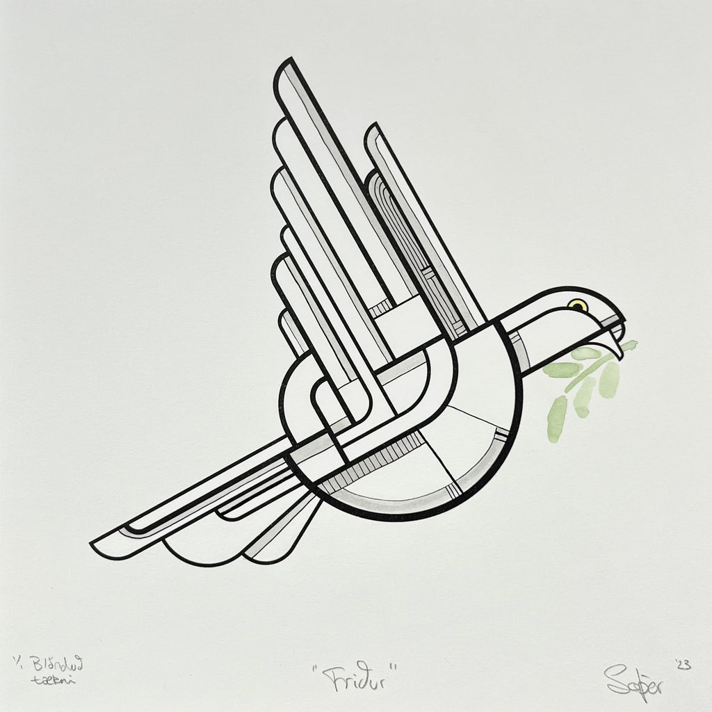 Friður - blönduð tækni