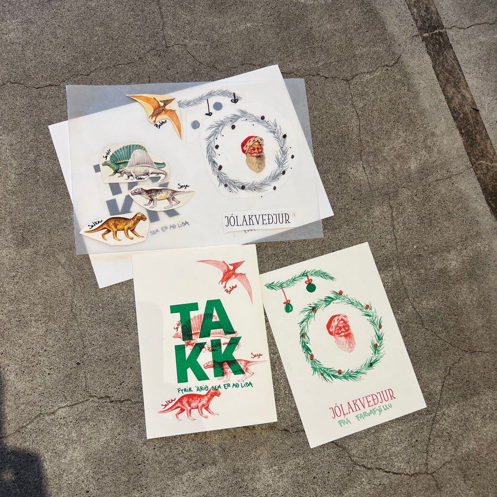 RISOPRENT námskeið - Jólakort / merkimiðar