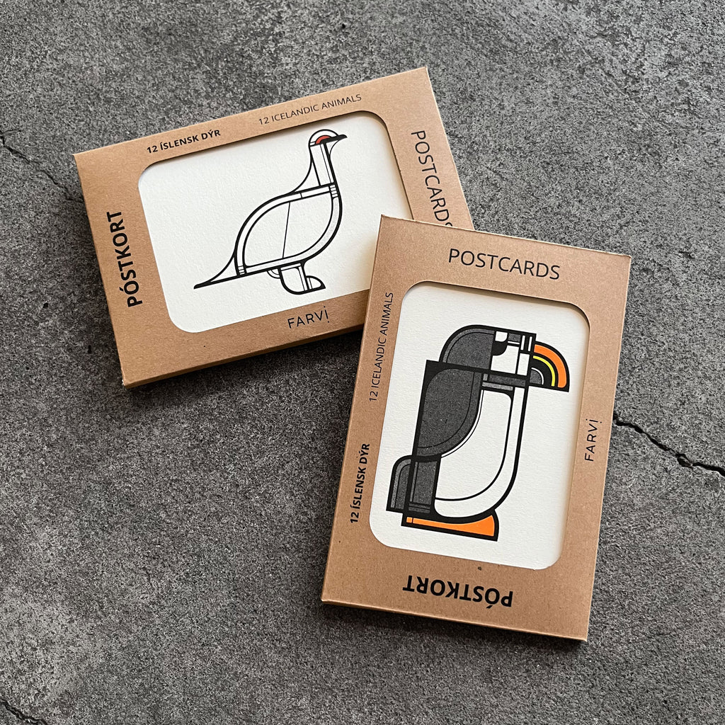 Póstkort - 12 i pakka