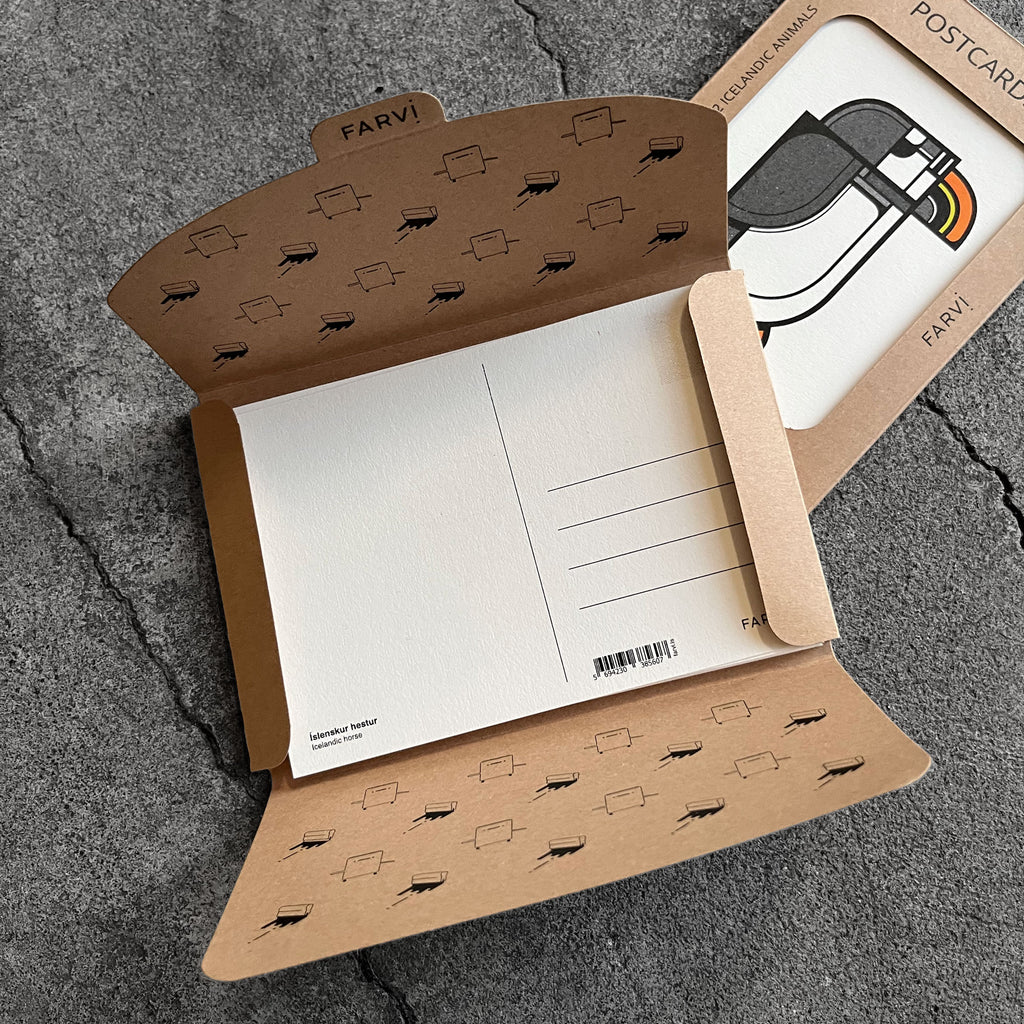 Póstkort - 12 i pakka