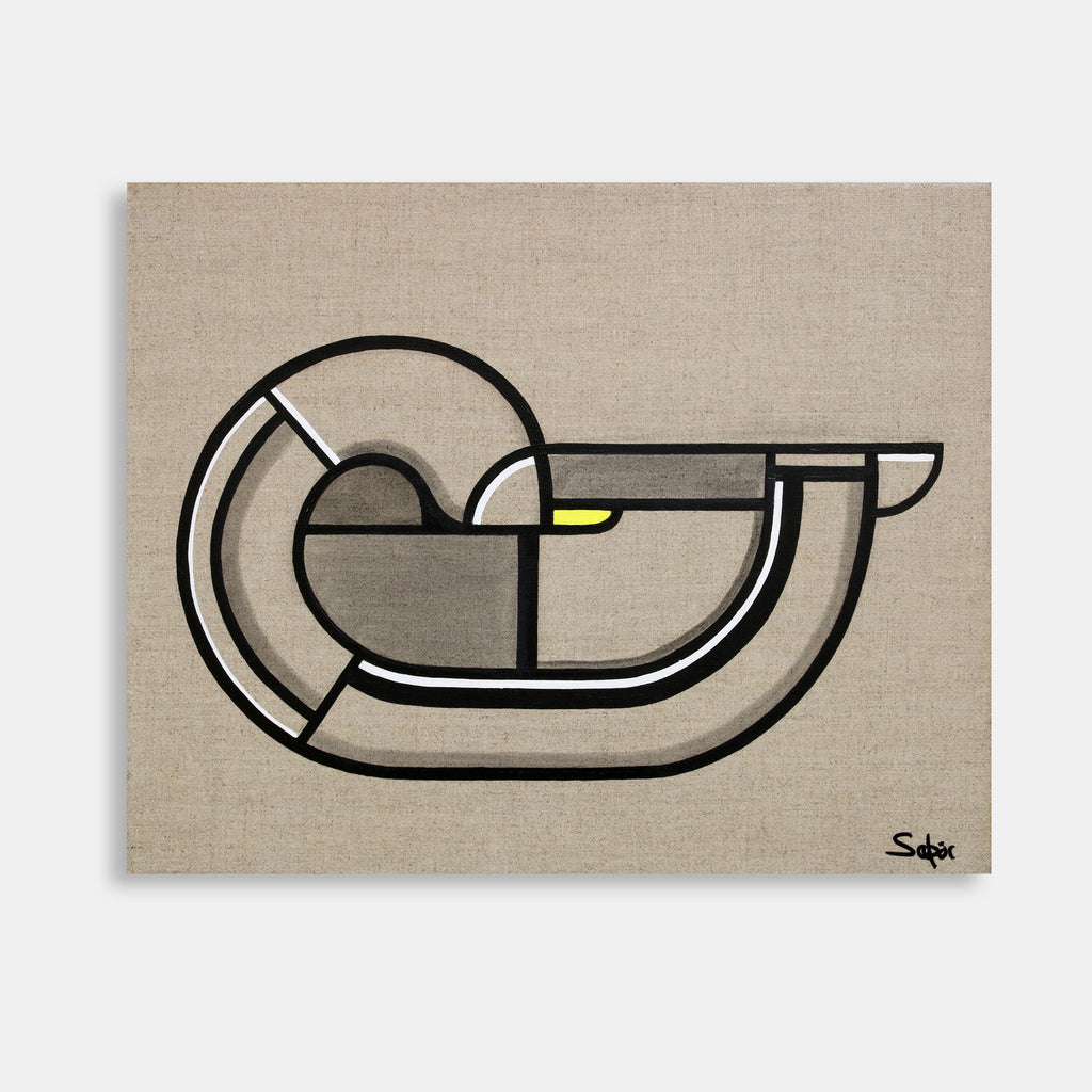 Sofandi - olíumálverk