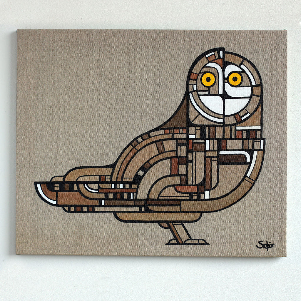 Brandugla - málverk