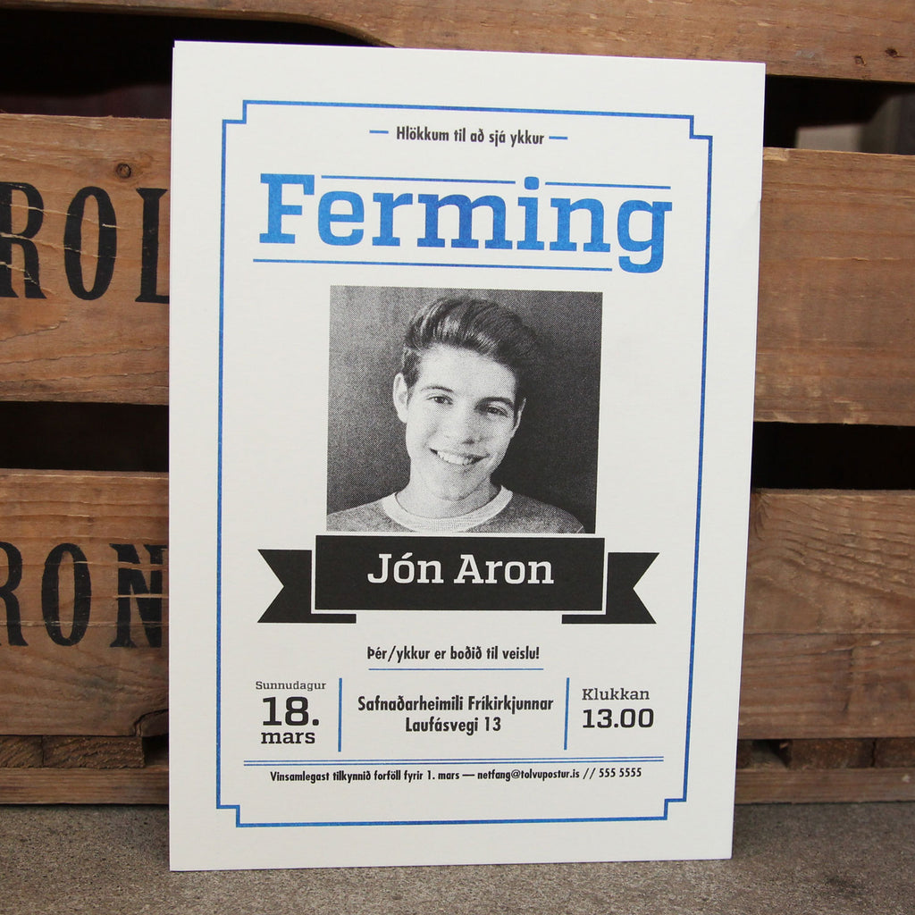 Fermingarboðskort #02