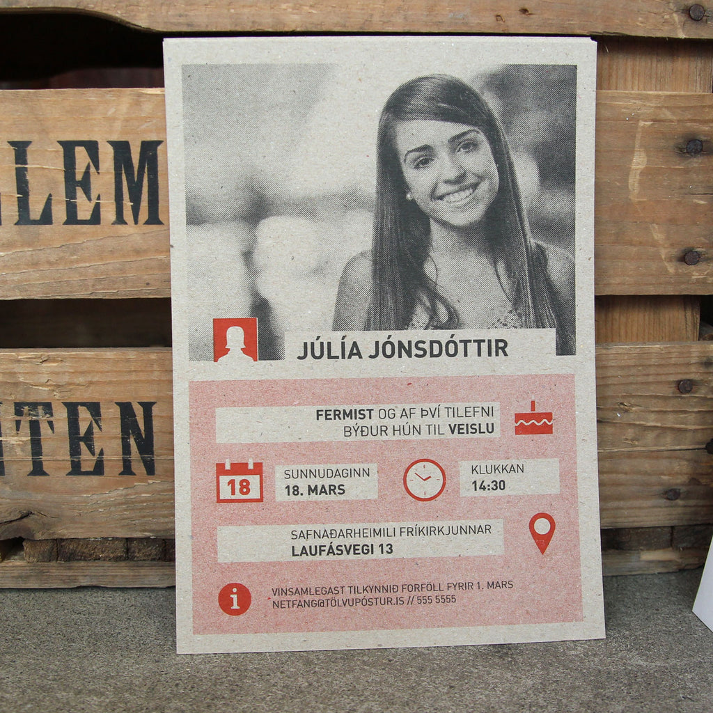 Fermingarboðskort #03