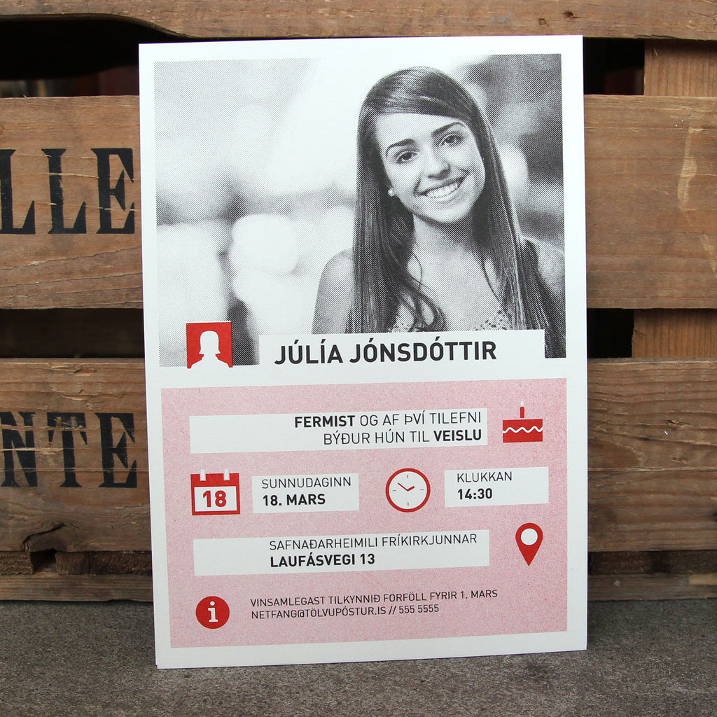 Fermingarboðskort #03