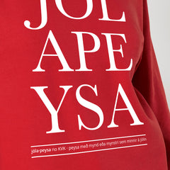 JÓLAPEYSA - rauð - segir sig sjálf